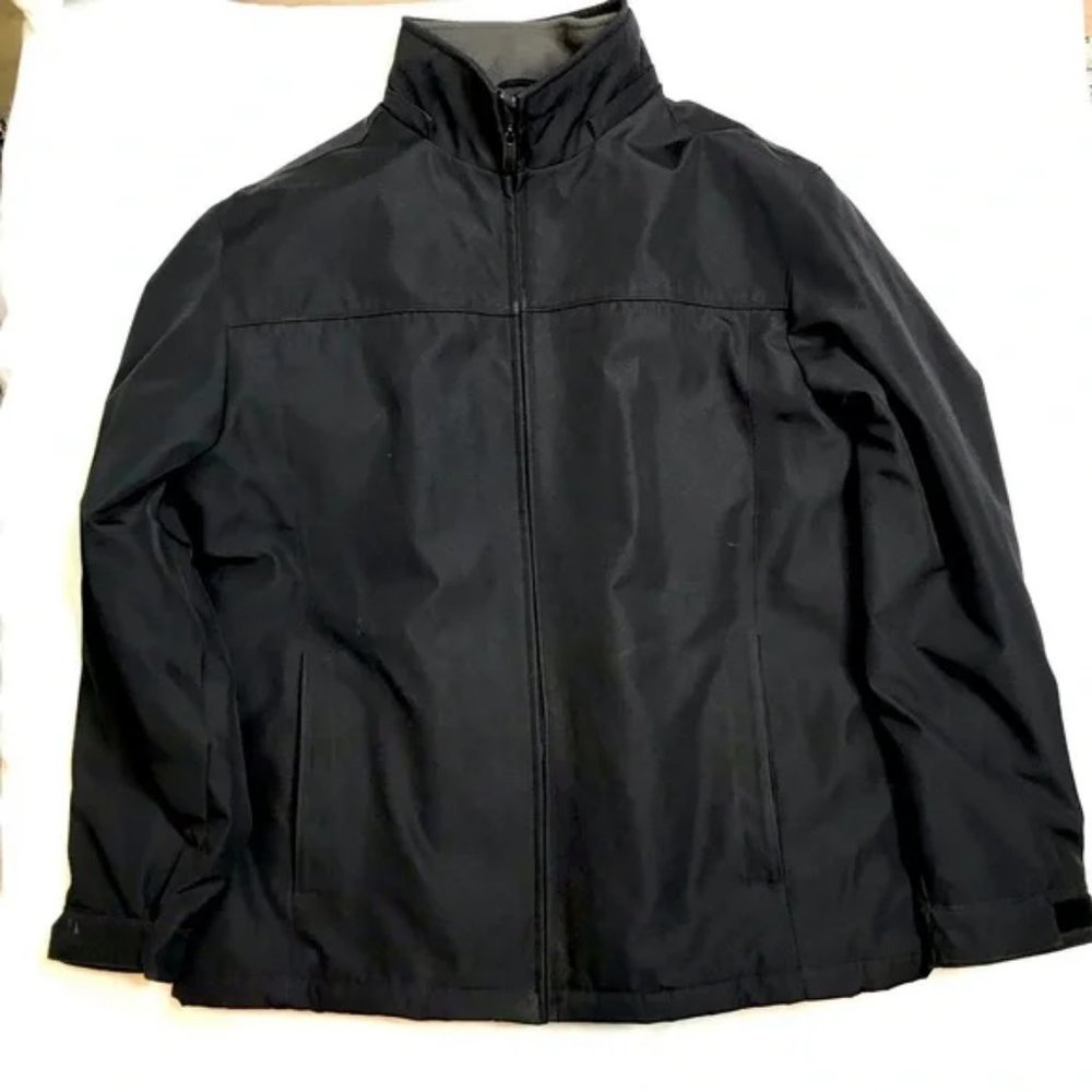Croft & Barrow, XL black men's weatherproof jacket, felt lined, double zipper